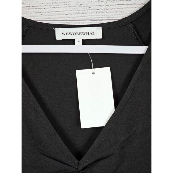 WeWoreWhat Cutout Asymmetric Midi Dress Black Size Medium - Picture 5 of 5